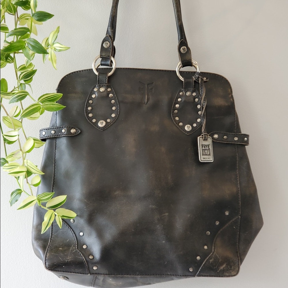 FRYE Distressed Black Leather bag